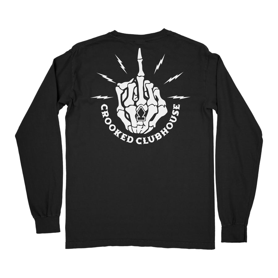 Crooked Clubhouse F.U. Longsleeve Tee - Black/White