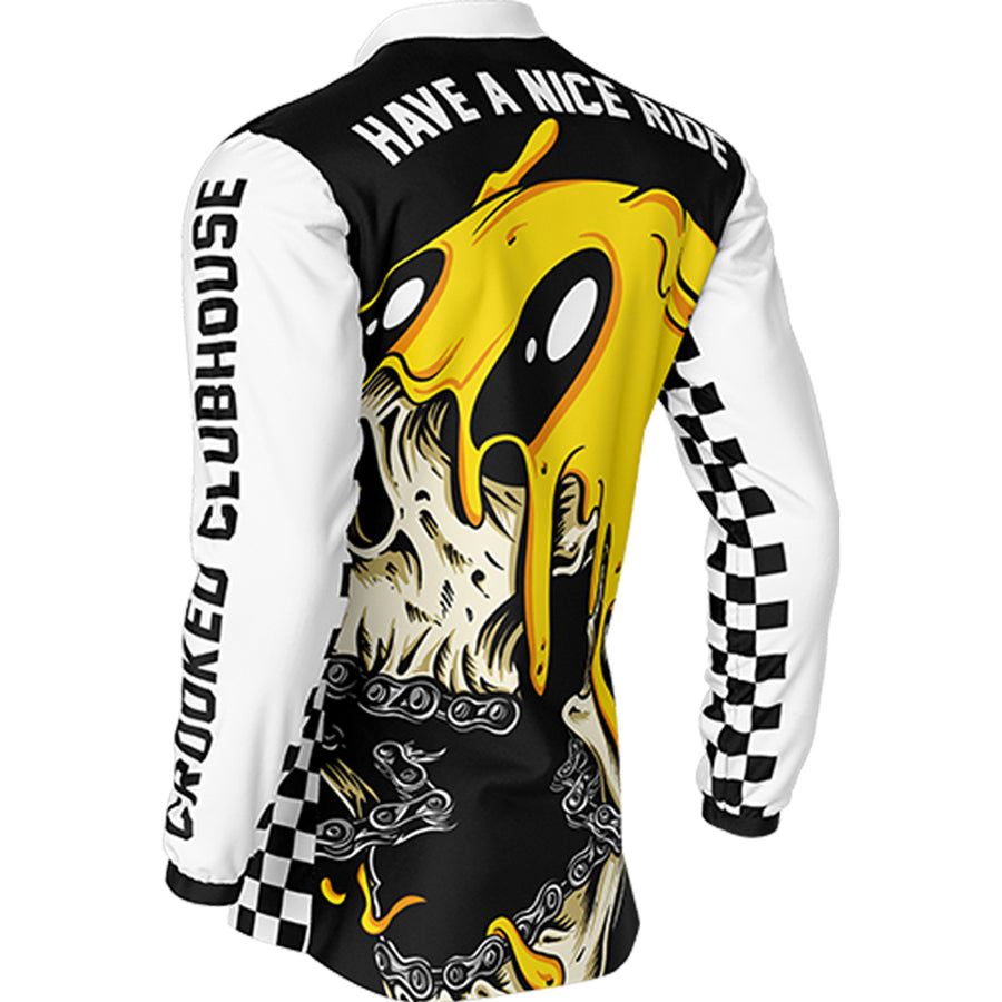 Crooked Clubhouse Have a Nice Ride MX Jersey - White