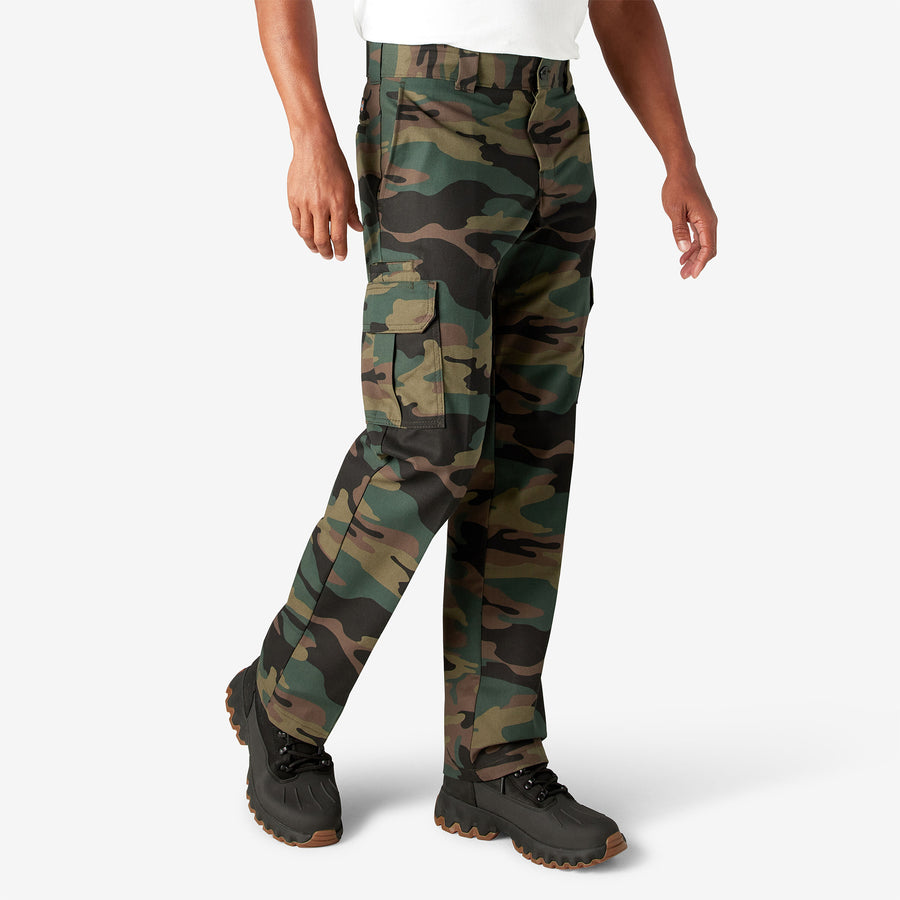 Flex Regular Fit Cargo Pants 30L - Hunter Green Camo