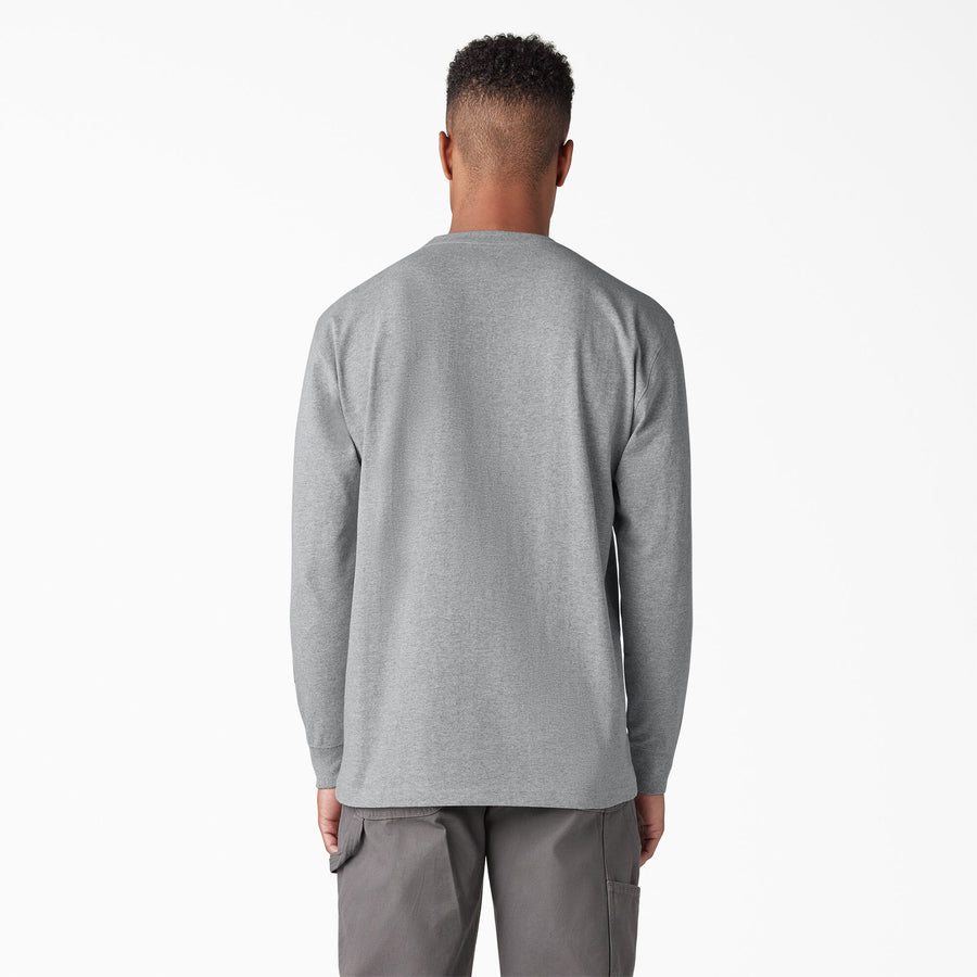 Long Sleeve Heavyweight Logo Tee - Heather Gray