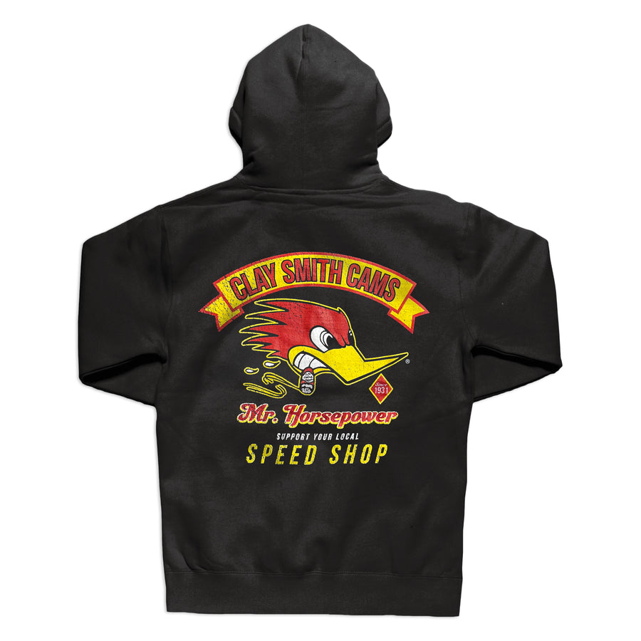 Mr. Horsepower Support Local Speed Shop Hoodie - Black