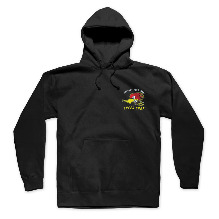 Mr. Horsepower Support Local Speed Shop Hoodie - Black