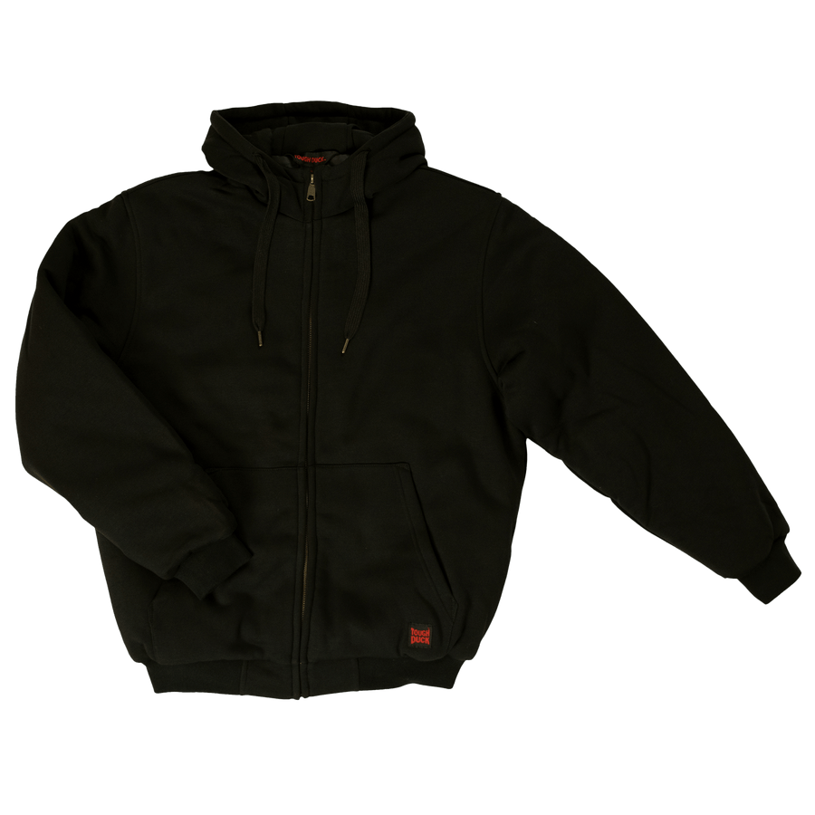 Insulated Moto Zip Hoodie - Black