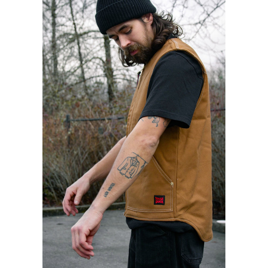 Duck Sherpa Lined Vest - Brown