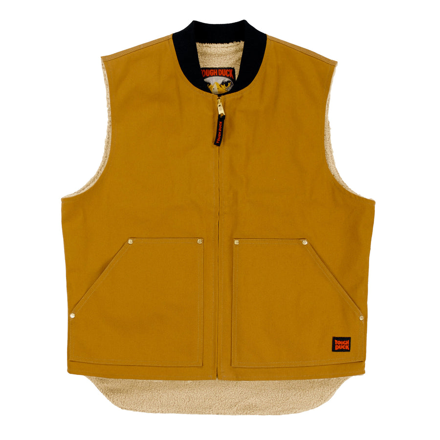 Duck Sherpa Lined Vest - Brown