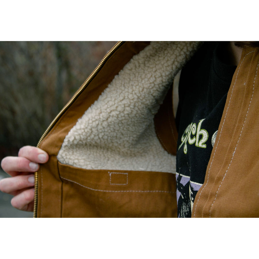 Duck Sherpa Lined Vest - Brown