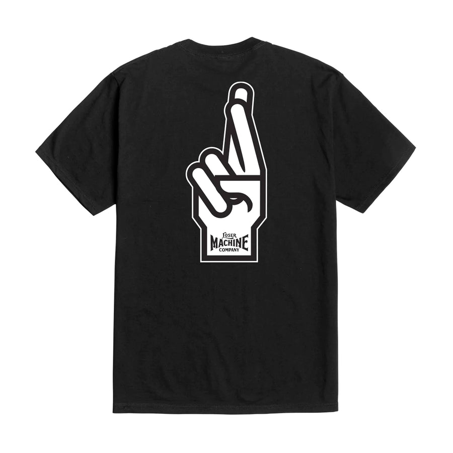 Loser Machine Good Luck Fingers T-Shirt - Black