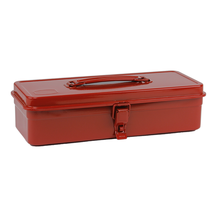 Toyo Steel T-320 Red. Open view showing the interior of the matte red toolbox, designed for efficient organization and easy access. 1.0kg.