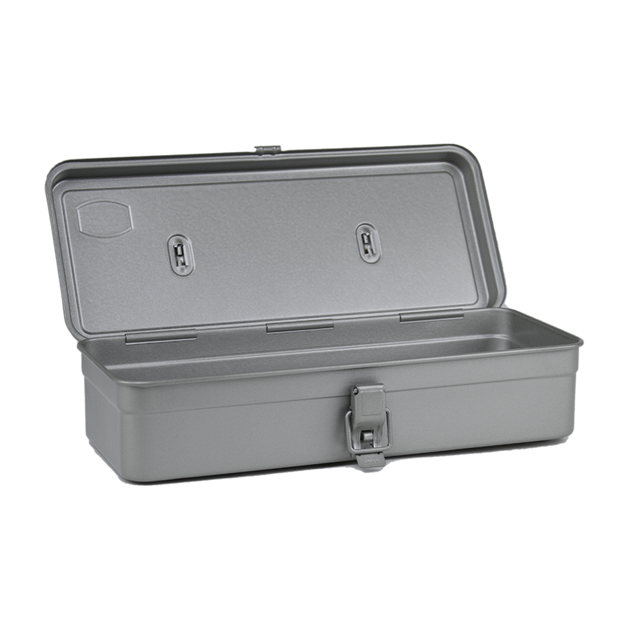 Toyo Steel T-320 Silver. Open view showing the interior of the matte silver toolbox, designed for efficient organization and easy access. 1.0kg.