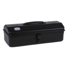 Toyo Steel Y-350 Black. Durable black steel container with a stylish camber-top cover and a convenient round handle for efficient storage. 1.3kg.