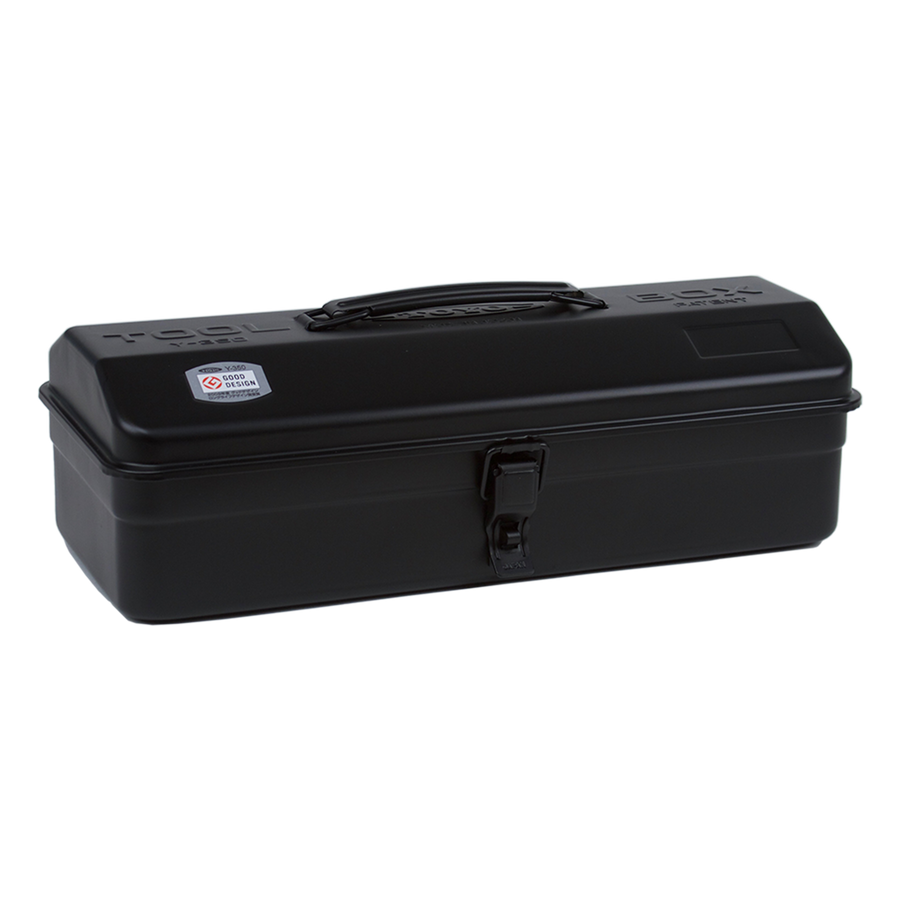 Toyo Steel Y-350 Black. Durable black steel container with a stylish camber-top cover and a convenient round handle for efficient storage. 1.3kg.