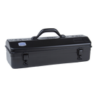 Toyo Steel Y-410 Camber Top Black. Durable black steel container featuring a camber-top cover and practical round handle for stylish storage. 1.5kg.